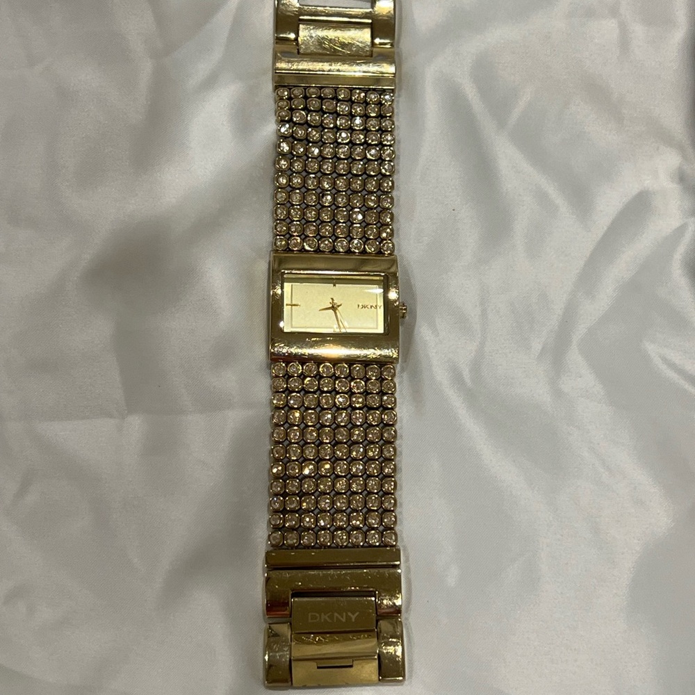 DKNY Gold Crystal-Embellished Watch